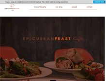 Tablet Screenshot of epicureanfeast.com